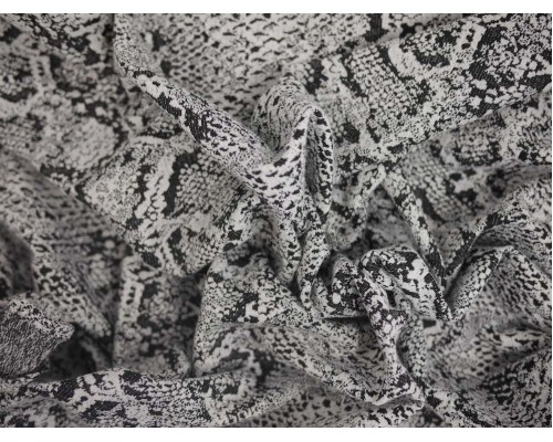 Double Jersey Polyester viscose Jacquard Abstract Snake Print